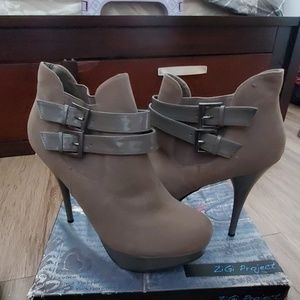 Taupe booties